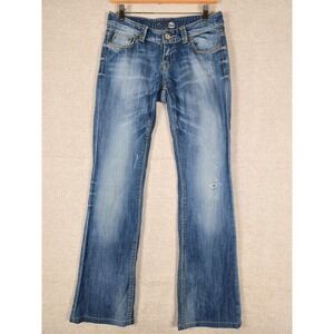 LTB Jeans Womens Blue Low Rise Bootcut Denim Jeans W27 L34 Made in Turkey